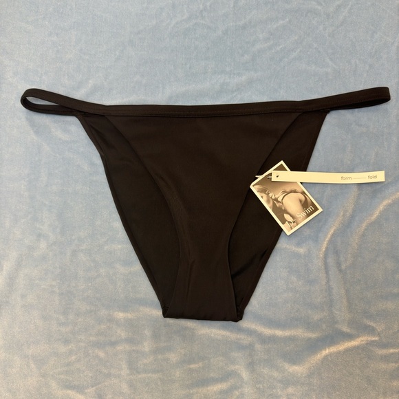 Form and Fold The Bare String Bikini Bottom Black - Picture 4 of 4